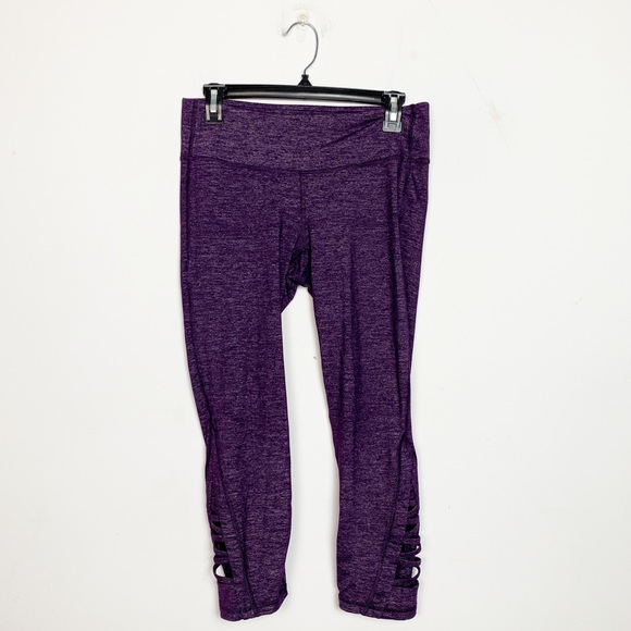 Athleta Quest Criss Cross Chaturanga Capri Purple - Picture 2 of 6